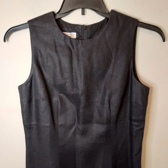 TALBOTS 100% Linen Long Midi Dress With Side Buttons  Sz-8 - Picture 4 of 9